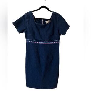 Elegant Blue Denim Mini Dress